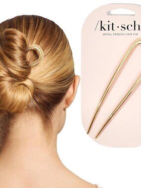 French Hair Pins for Women – Elegant & Durable Metal French Pin for Updos, Chign